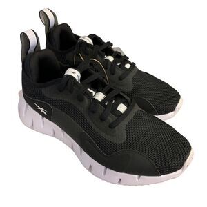 Black/White - Reebok Womens Zig Dynamica CL Lightweight Lace Up Running Shoe, 10